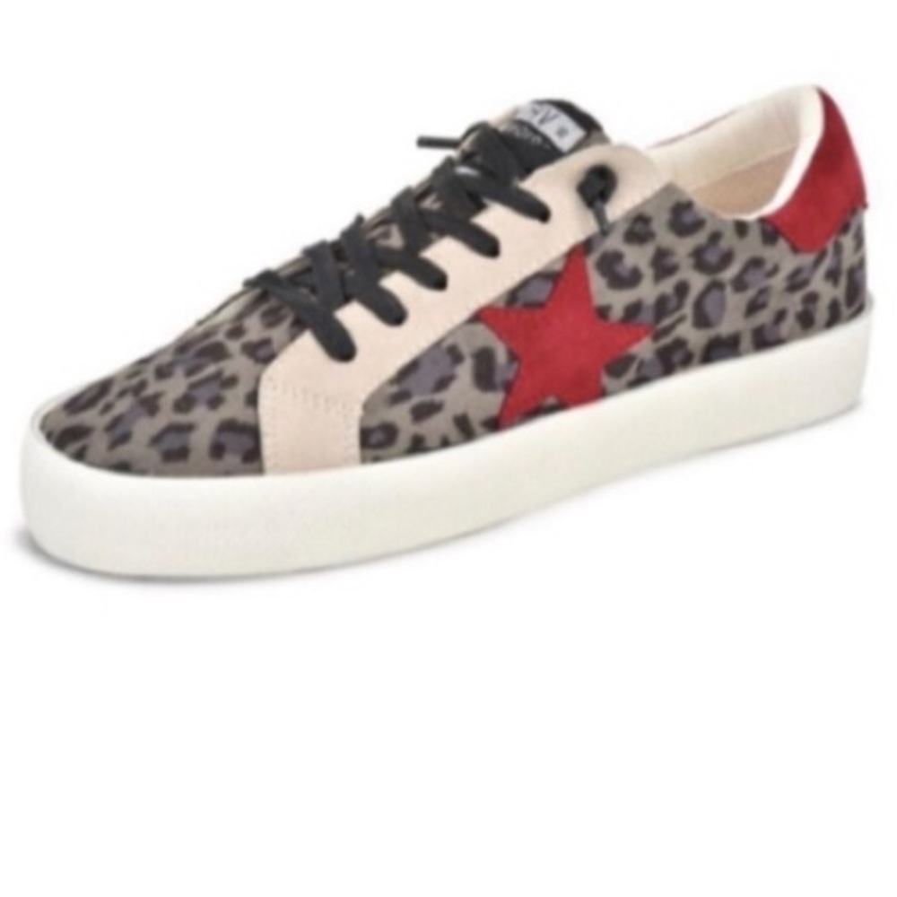 Vintage Havana Gray Cheetah with red star